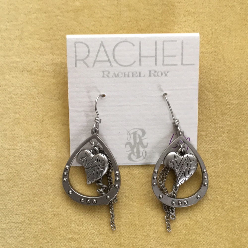 Rachel Roy heart earrings nickel free